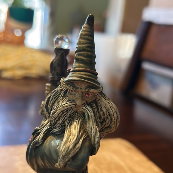 Spoontiques Wizard Owl Holding a Staph with Crystal Ball Statue Figurine Vintage - Picture 5 of 12